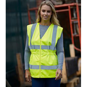 Yoko Ladies Hi-Vis Executive Waistcoat