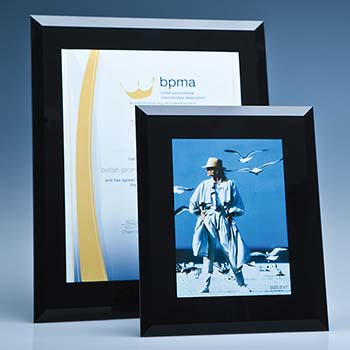 Black Surround Glass Frame for A4 Photo or Certificate