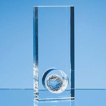 17cm Optical Crystal Golf Ball in the Hole Award