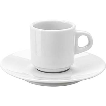 Stackable Porcelain Cup And Saucer (90Ml)