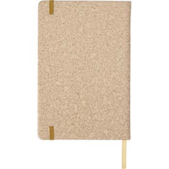 PU Covered Notebook With Cork Print - A5