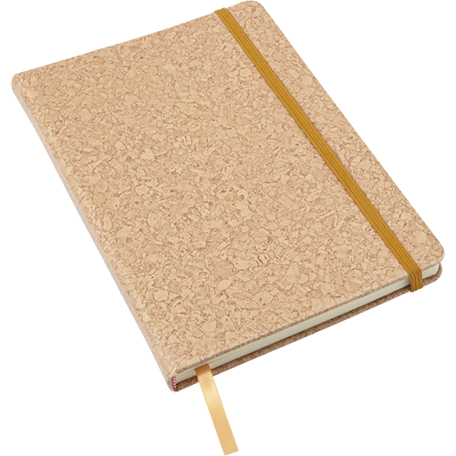 PU Covered Notebook with Cork Print A5