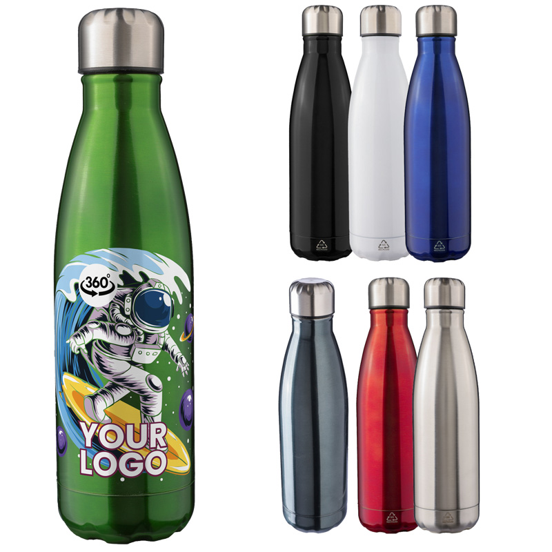 Evia Recycled Stainless Steel Double Walled Bottle 500ml