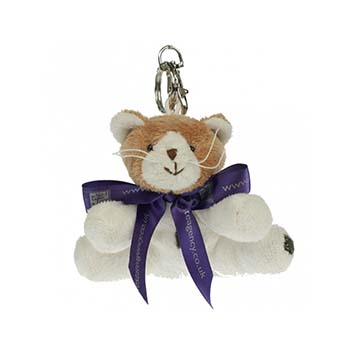 Keychain Gang Cat With Bow