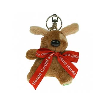 Keychain Gang Dog With Bow