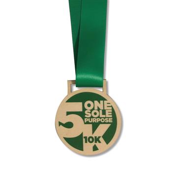 Wooden Medal with rPET Ribbon