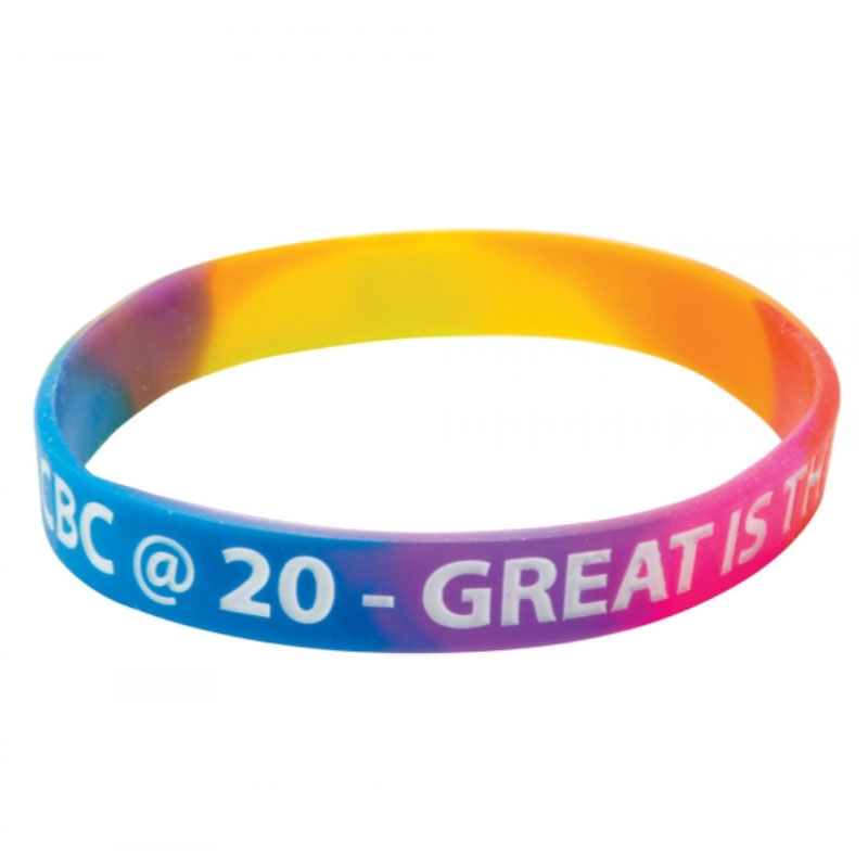 Multi Colour Silicone Wristband - Adult