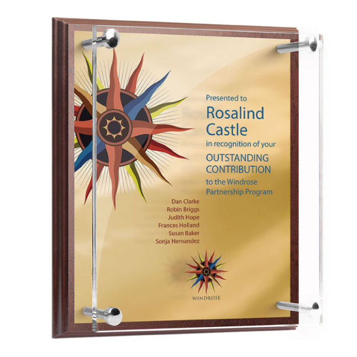 Metal Faced Pillar Plaque 6 x 8 Inch 