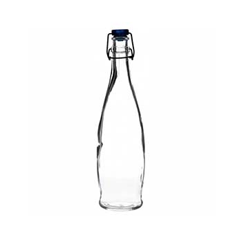 1 Litre Flip Top Glass Bottle - Blue Top