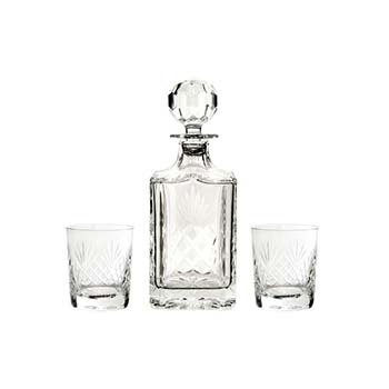 Cut Crystal Decanter And Glass Set