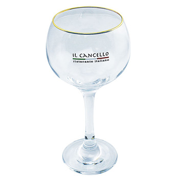 Gin Glass with Gold Trim