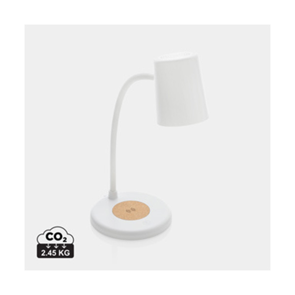 Zenara RCS Recycled Plastic Cork 15W Wireless Desk Lamp