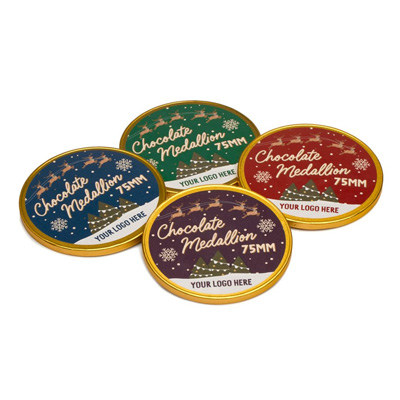Foiled Chocolate Medallion 75mm