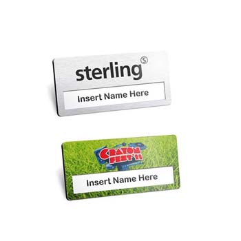Window Name Badges - Pin Fitting - 73 x 44