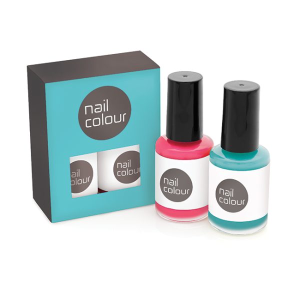 2 Piece Nail Polish Set in a Printed Box