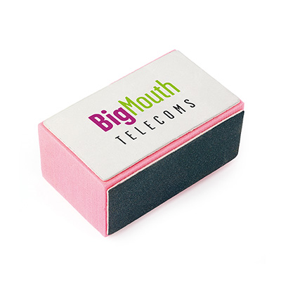 4 Sided Rectangle Shaped Pink Nail Buffer
