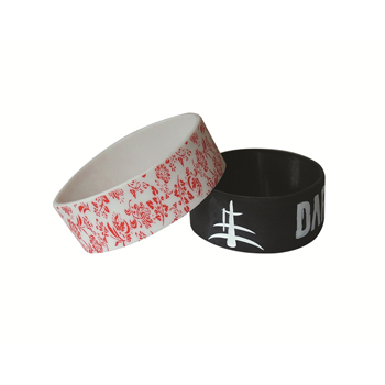 1 Inch Printed Silicone Wristbands