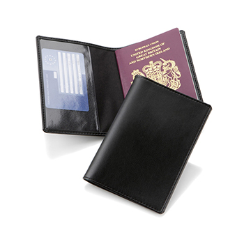 Belluno Basic Passport Wallet - Black