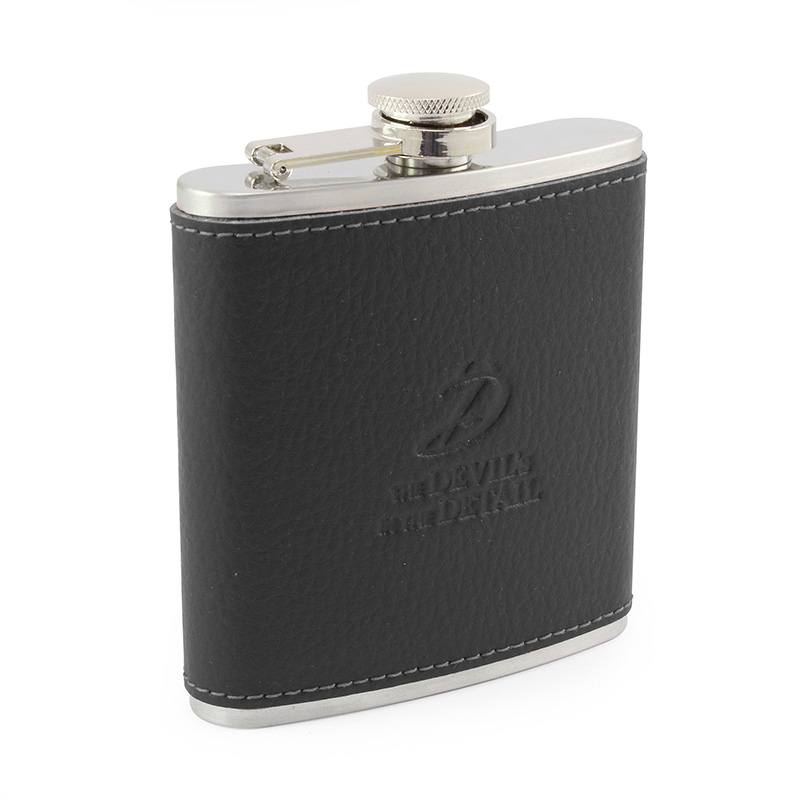Recycled ELeather Hip Flask 