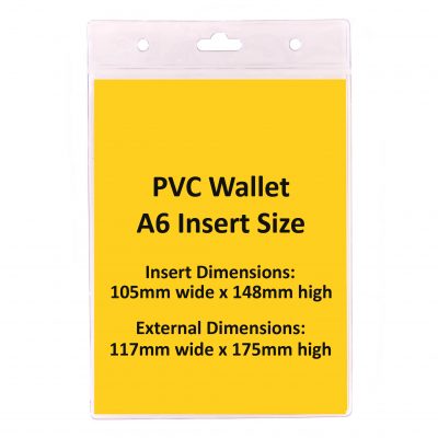 PVC A6 Size Lanyard Wallet Portrait