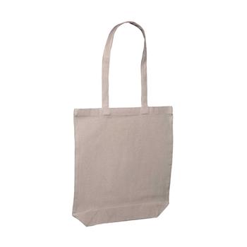 Natural 8oz Long Handled Canvas Shopper with Gusset