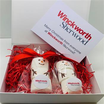 Marshmallow Snowman Gift Box