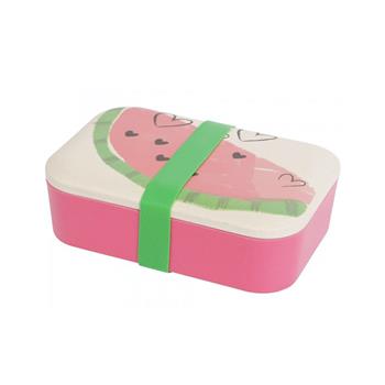 Bamboo Lunch Box with Silicone Strap