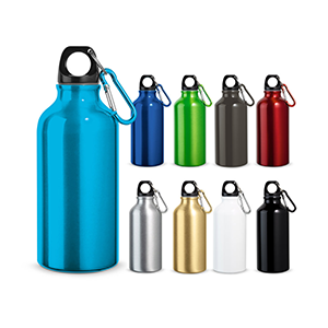 Landscape 400ml Aluminium Sports Bottle with Carabiner