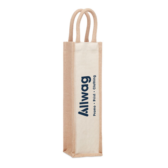 Jute Wine Bag for One Bottle 