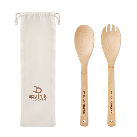 Set Bamboo Utensils Salad    