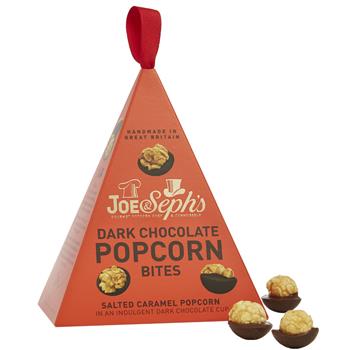Joe & Sephs Chocolate Popcorn Bites (Dark) 