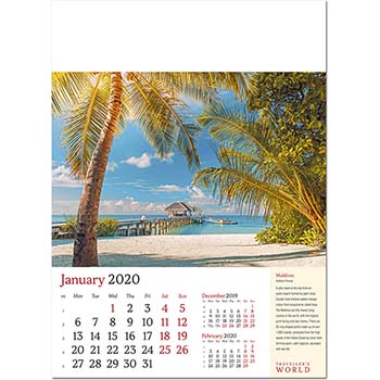 Travellers World Wall Calendar