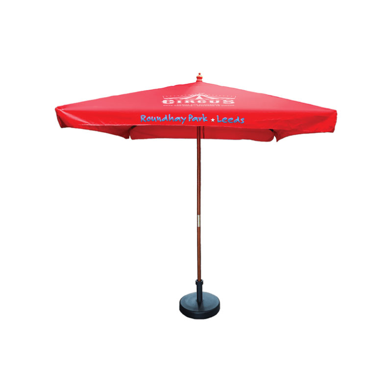 2m Square Wooden Eco Parasol