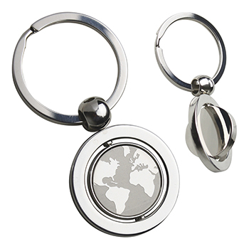 Swivel Globe Key Ring
