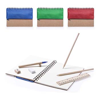 Mosku Wiro Bound Notebook with Pencil Case
