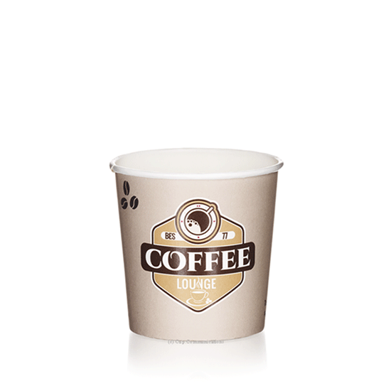 6oz Single-Wall Plastic-Free Printed Paper Cups- 215ml