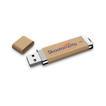 Recycled Paper USB Keyring - 2GB