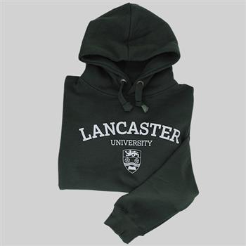 Lancaster University Crest Hoodie Forest Green