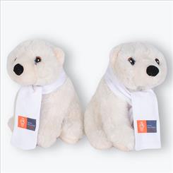 Polar bear with scarf